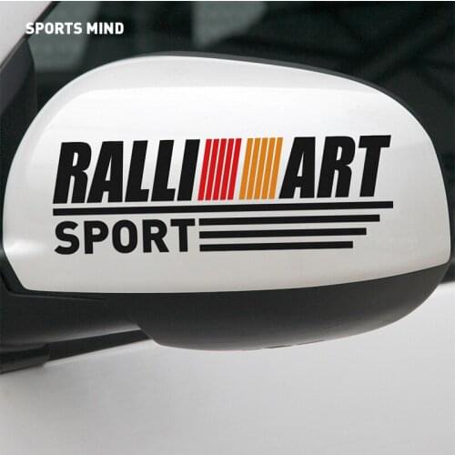 10 Pairs SPORTS MIND RALLIART Rearview Mirror Stickers Decal Car-Styling For mitsubishi lancer ex asx outlander car accessories