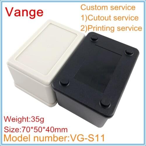5pcs/lot good quality IP54 ABS DIY plastic junction box for device with cut-out service from China 70*50*40mm