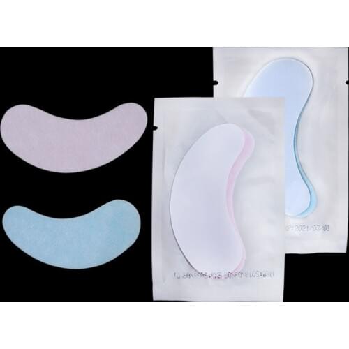 50pairs Hot Mix Colors Eyes Paper Patches Under Eye Pads Pearl Eye Tips Sticker Wraps Eyelash Extension Make Up Tool Left/Right