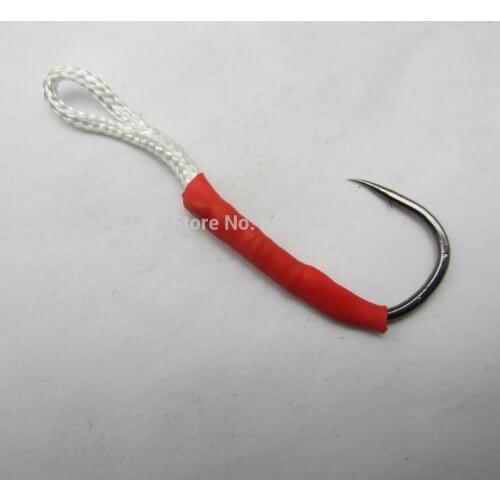 BassLegend- Stainless Steel Salt Water Sea Fishing Hook For Jigging Jig Assist Hook Size #18 Color BN 4 pcs/Bag
