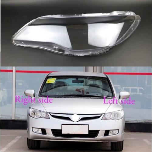 For Honda Civic 2006 2007 2008 Headlight Shell Lamp Shade Transparent Cover Headlight Glass Headlamp Cover