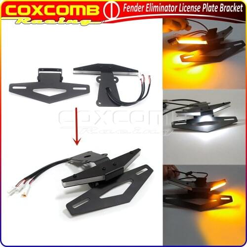 Motorcycle License Plate Holder Mount Bracket For 1290 Super R 2020 Tail Tidy Fender Eliminator Kits W/LED Turn Signal Light