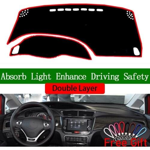 Double Layer Car Stickers For great wall C50 2014 2015 2016 Dashboard Cover Car Accessories Interior Anti-UV Car Decals
