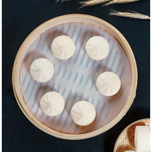 1 Set Elastic Streamer Mat Non-stick Silicone Round Shape Heat-resistant Streamer Pad for Home Non-stick mat cloth for cage