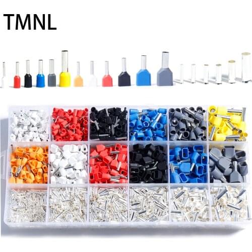 Electrical Connector Terminals Sleeve Crimp Tube Naked Butt Wiring needle Cable Wire Cord Copper Ferrules Eletrico Tubular Set