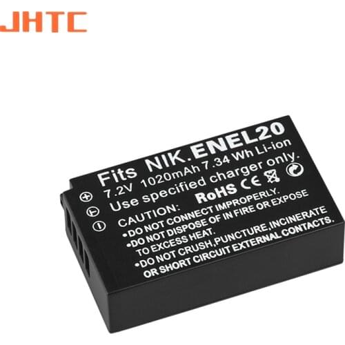 EN-EL20 EN EL20 ENEL20 Camera Battery 1020mAh for NIKON 1 J1 J2 J3 S1 AW1 Coolpix A PM006 CAMERA S S1 Bateria