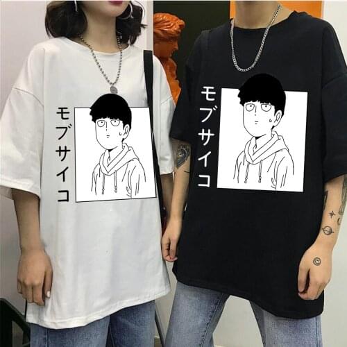 Mob Psycho 100 T-shirt Short Sleeves Harajuku Tee Shirt Men Women Anime Tshirts