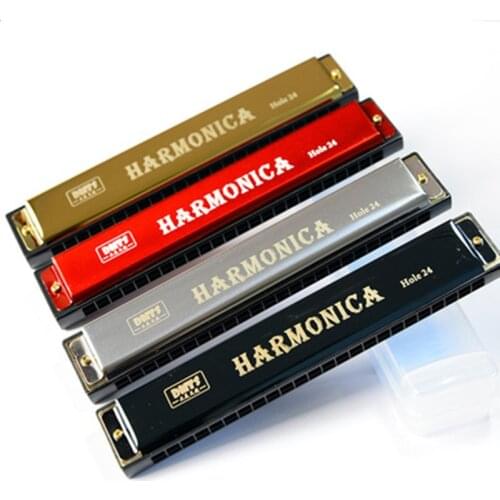 Chromatic Harmonica Mouth C Key 24 Holes Woodwind Musical Instruments Harmonica Mouth Organ