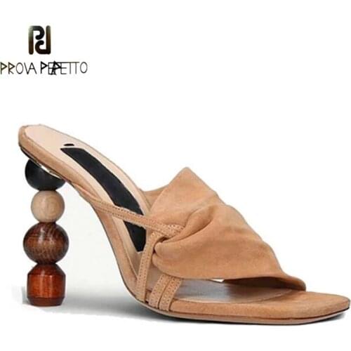 Summer new style Roman style leather fashion lady elegant strange heel 10cm high-heeled slippers women