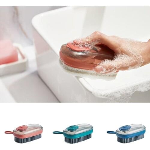 Multifunctional Liquid Cleaning Brush Portable Household Dishwashing Brush for Bathroom Kitchen Cleaning Brushes Household Clean