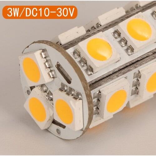 10-30V 18pcs SMD5050 high power 3W LED G4 bulb.pretty and high brightness 320LM Warm white and Pure white
