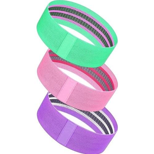 3Pcs Resistance Bands Set, Upgraded Non Slip Booty Exercise Bands for Butt and Legs, Elastic Fabric Workout Bands