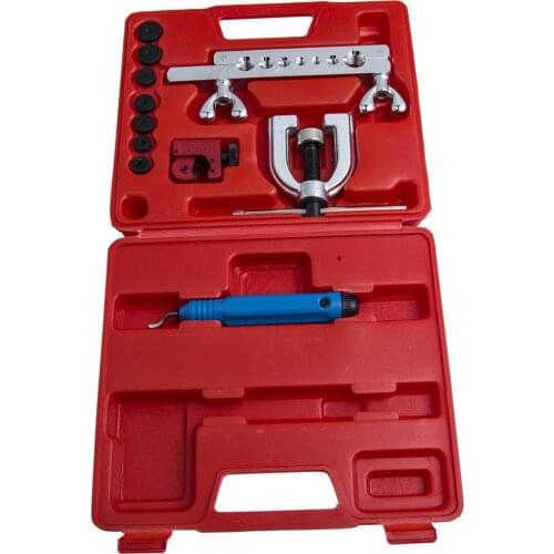 1x Double Single Flaring Brake Line Tool Kit w/ Mini Pipe Cutter Car Truck For Double/Single Flares in Copper
