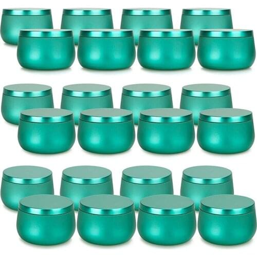 Candle Tin 24 Piece, 8Oz, 3 Color Candle Containers, Candle Jars for Candle Making, DIY Candle Can Set