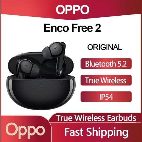 Original OPPO Enco Free 2 TWS True Wireless Earphone Bluetooth 5.2 Earbuds 3 Mic Call Noise Cancellation IP54 Wireless Headsets