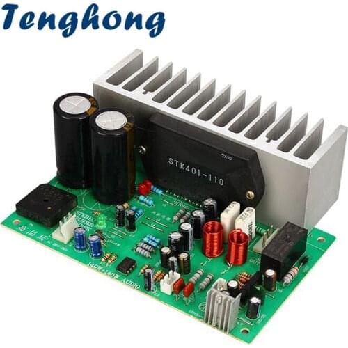 Tenghong STK401 Sound Amplifier Board HIFI 2.0 Channel 140W*2 Power Audio Stereo Amplifier AC24-28V Amplificador Audio Board AMP