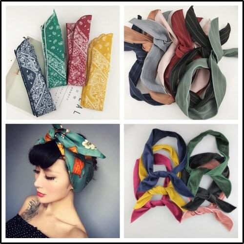 New popular rabbit ears turban headband women girls hair head band wrap accessories for women girls hairband headdress headbands