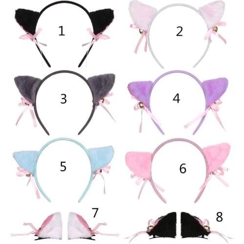 Cat Cartoon Ear Head Band Anime Cosplay Headwear Night Party Club Bar Women Fashion Hair Accessories Small Bell Cute Hot Sale