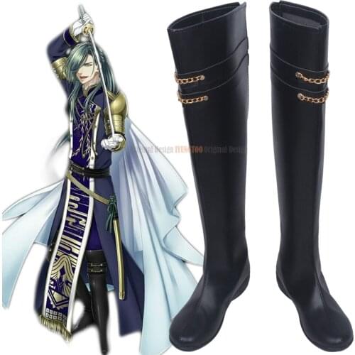 Nikkari Aoe Cosplay Boots Touken Ranbu Nikkari Aoe Cosplay Shoes Custom Made