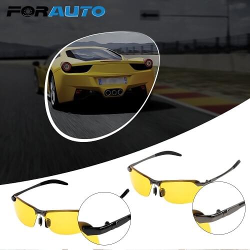 FORAUTO Night Vision Sun Glasses Car Driver Goggles Polarized Sunglasses Car Styling UV400 Driving Glasses UV Protection Eyewear