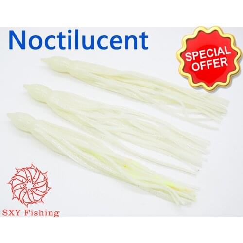 SXY FISHING 6 Inch Octopus & Squid Seawater Fishing Bait Trolling Bait Bionics Squid Lure Bionics Octopus Bait Multiple colors