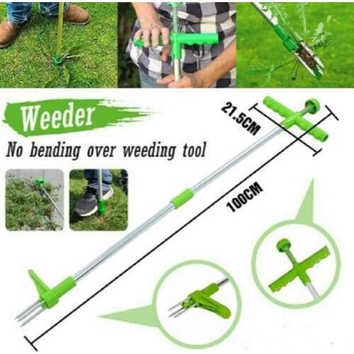 OIMG Long Handle Weed Remover Extractor Durable Garden Lawn Weeders Outdoor Yard Grass Stand Up Root Puller Tool Garden Planting