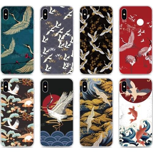 Vintage Crane Phone Case For OPPO Realme X50 5 6 Find X2 Reno A Ace 3 Pro A92S A91 F15 A52 A72 AX7 A5S A31 A8 A9 A5 2020 Cover