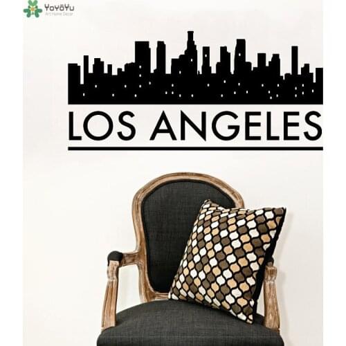 YOYOYU Wall Decal High Quality Los Angeles Skyline Wall Sticker Removable Kids Bedroom Poster Creative Interior Home Decor CY323