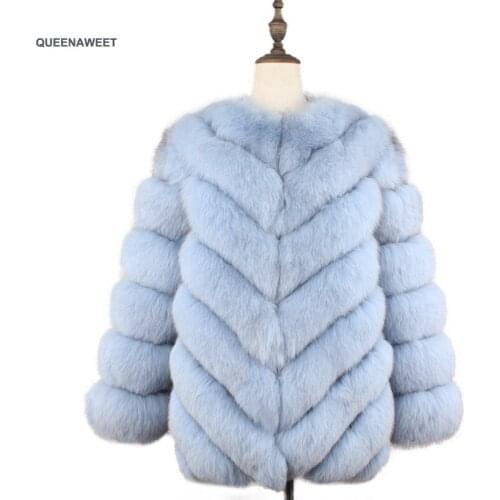 New arrival hot sale real fox fur coat long sleeves women genuine natural fur coats lady china real fox fur jacket women winter