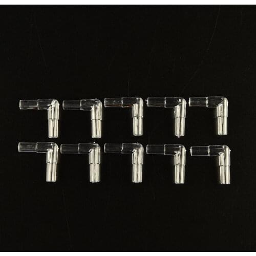 10Pcs 5mm L Shaped Air Line Tubing Joints Connectors Aquarium Fish Tank Plastic Transparant 2 Way Clear Elbow Connector