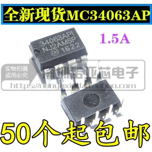 10pcs/lot New 1.5A MC34063 34063AP1 MC34063API DIP8
