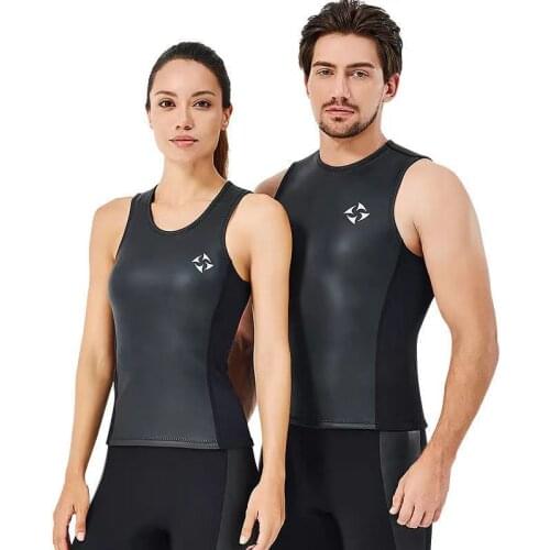 2mm CR light leather Neoprene Wetsuit Vest Men Women Snokling Suit Diving Swimsuit Jacket Warm Wetsuit Vests