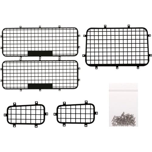 5pcs RC Car Window Mesh Protective Net Metal for 1:10 Traxxas TRX4 RC Crawler Cars