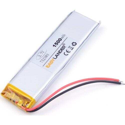 752383 3.7 V lithium polymer battery 1500 mah DIY mobile emergency power charging treasure battery E-book tablet pc power bank