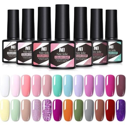 8ml Nail Gel Polish 136 Colors Soak Off Semi Permanent for Matte Base Coat Hybrid Nail Art Gel Varnish Varnishes Nails Art