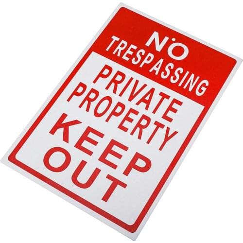 8x12" Metal No Trespassing Sign Private Property Keep Out Do Not Enter Aluminum Signs for Outdoor STTA889