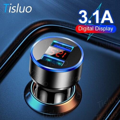 Car Charger Dual usb Fast Charging Car phone charger For iPhone 11 12 Xiaomi Huawei Samsung Mobile Phone Charger Adapter in Car