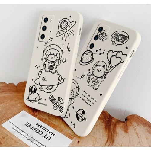 Graceful Roaming Phone Case For Huawei P40 P40Lite P30 P20 Mate 40 40Pro 30 20 Pro Lite P Smart 2021 Y7a Liquid Silicone Cover