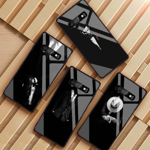 Gentleman Tempered Glass Phone Case For Samsung Galaxy S8 S9 S10 S20 PLUS J6 J8 2018 NOTE 8 9 10 Cover Shell