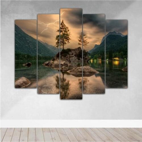 Green Decorative 5 Piece Wooden Table Mdf 82,5x51 cm