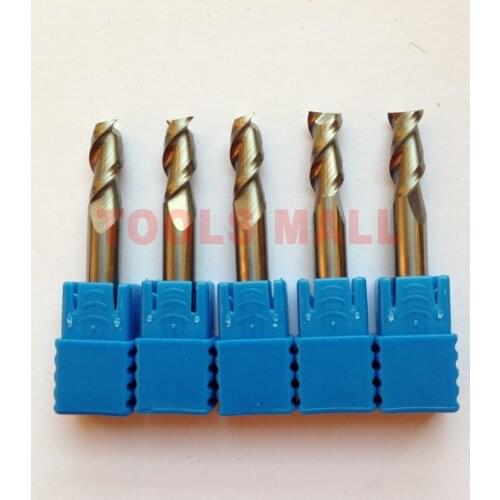 Free shipping - 5pcs 6mm 3 Flutes Aluminium Milling Tools Carbide CNC Endmill Router bits hrc50 D6*15*D6*50