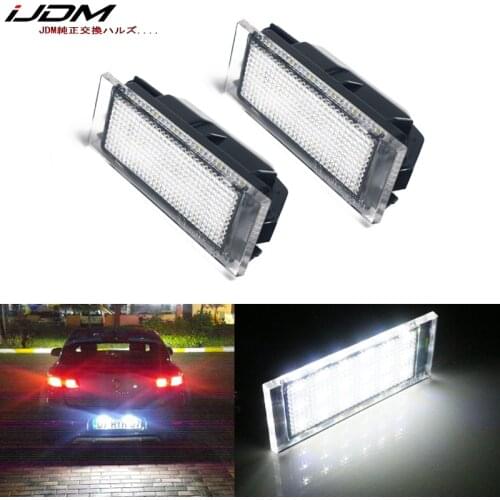 IJDM Car LED License Plate Light For Renault Megane 2 Clio Laguna 2 Megane 3 Twingo Master Vel Satis Opel Movano Number Lamps