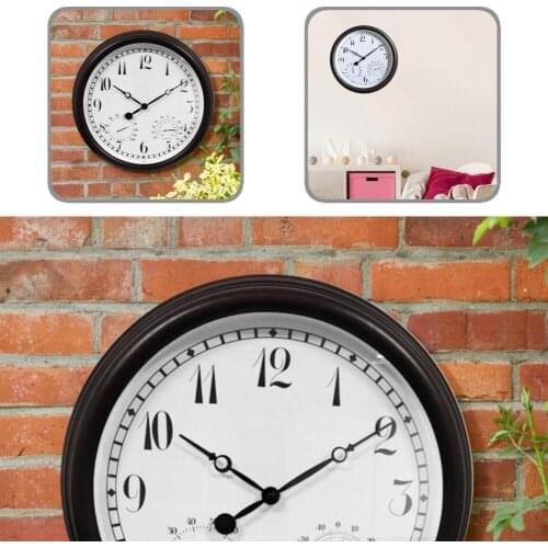 Creative Temperature Display European Style Hanging Clock for Bedroom