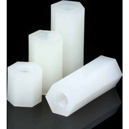M2 M2.5 M3 M4 White Nylon Hex Female Standoff Pillar Board Mount Thread PCB Plastic Hexagon Motherboard Spacer Bolt Screw Nut