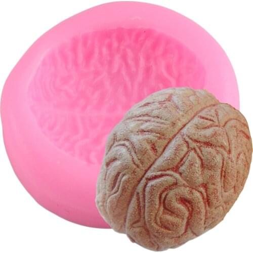 Small Brain Mold Fondant Clay Resin Mould Candy Chocolate Gumpaste Molds Sugarcraft DIY Cake Decorating Tools Cupcake Baking