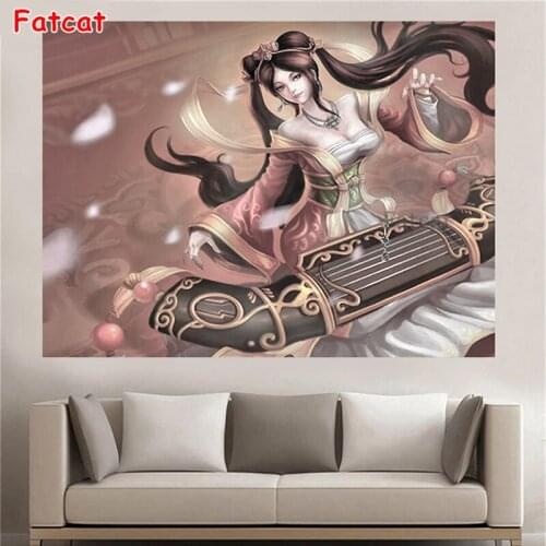 5D Diamond Painting Kit Diamond Embroidery Sexy Girl Musical Instrument Cartoon Full Square Drill DIY Rhinestone Decor PP1531