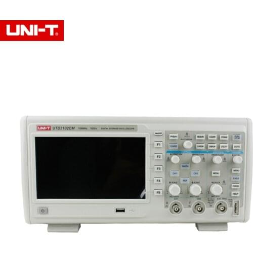 UNI- T UTD2102CM Dual Channels 100MHz 1GS/s Digital Storage Oscilloscopes Dso 7 Tft Lcd Scopemeters 16Mpts & Usb
