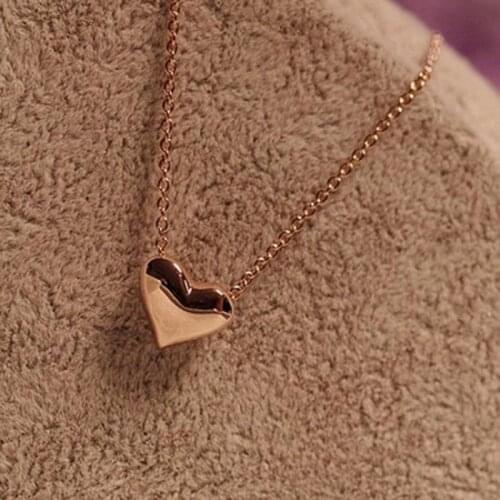Gold Silver Plated Necklace Choker Elegant Sweet Cute Heart Necklace For Women Jewelry Heart Clavicle Necklaces & Pendants A292