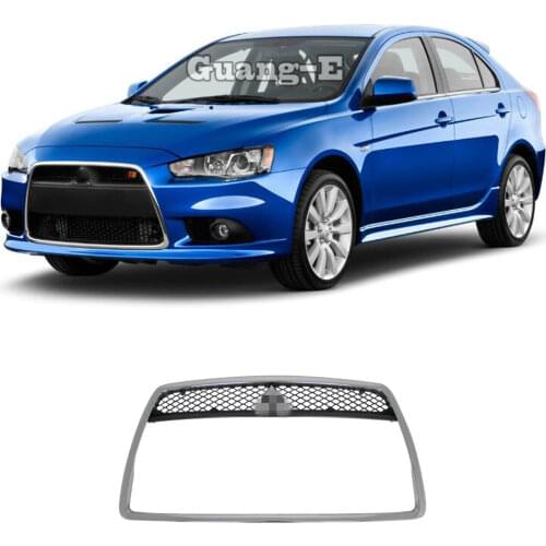 Top For Mitsubishi Lancer EX 2010 2011 2012 2013 detector car body License plate trim racing Grid Grill Grille hoods panel frame