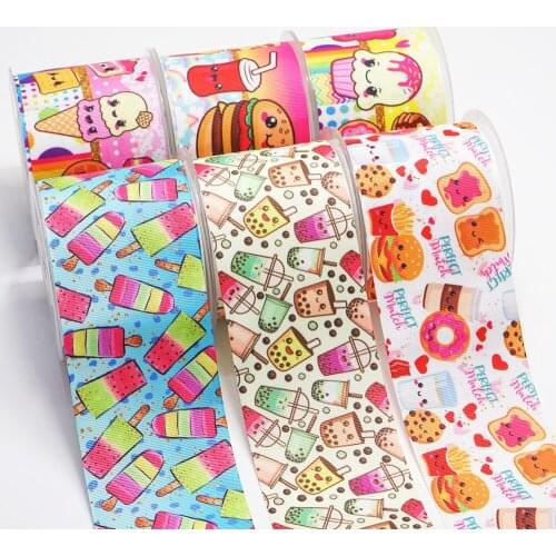 DIY Handmade Materials Printed Grosgrain Ribbon 50 Yard Per Size 54020